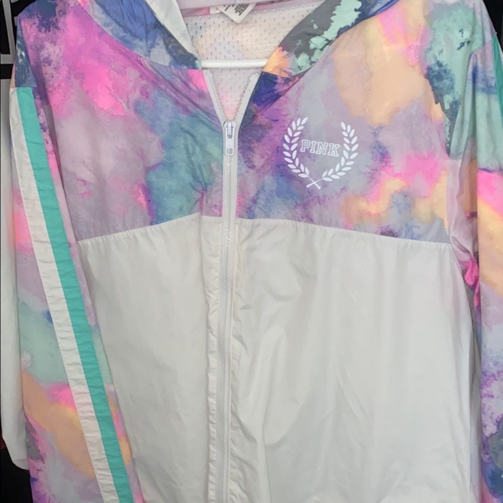 HTF watercolor windbreaker vs PINK
